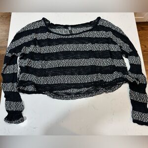 Full Tilt Black and White Striped Sweater